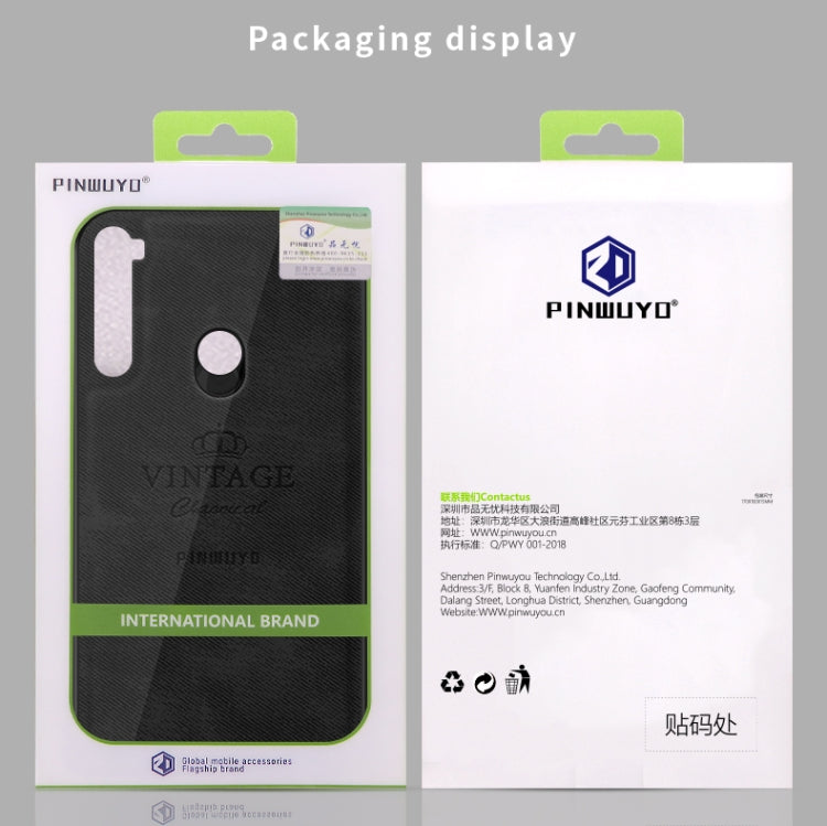 For Xiaomi RedMi Note 8 PINWUYO Zun Series PC + TPU + Skin Waterproof And Anti-fall All-inclusive Protective Shell(Black) - Xiaomi Cases by PINWUYO | Online Shopping UK | buy2fix