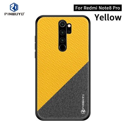For Xiaomi RedMi Note 8 Pro PINWUYO Rong Series  Shockproof PC + TPU+ Chemical Fiber Cloth Protective Cover(Yellow) - Xiaomi Cases by buy2fix | Online Shopping UK | buy2fix