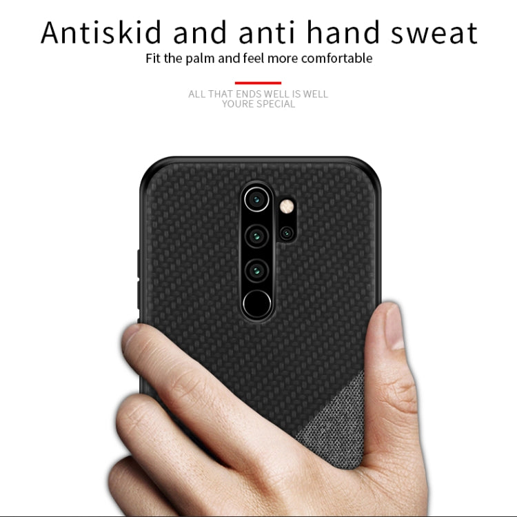 For Xiaomi RedMi Note 8 Pro PINWUYO Rong Series  Shockproof PC + TPU+ Chemical Fiber Cloth Protective Cover(Brown) - Xiaomi Cases by buy2fix | Online Shopping UK | buy2fix
