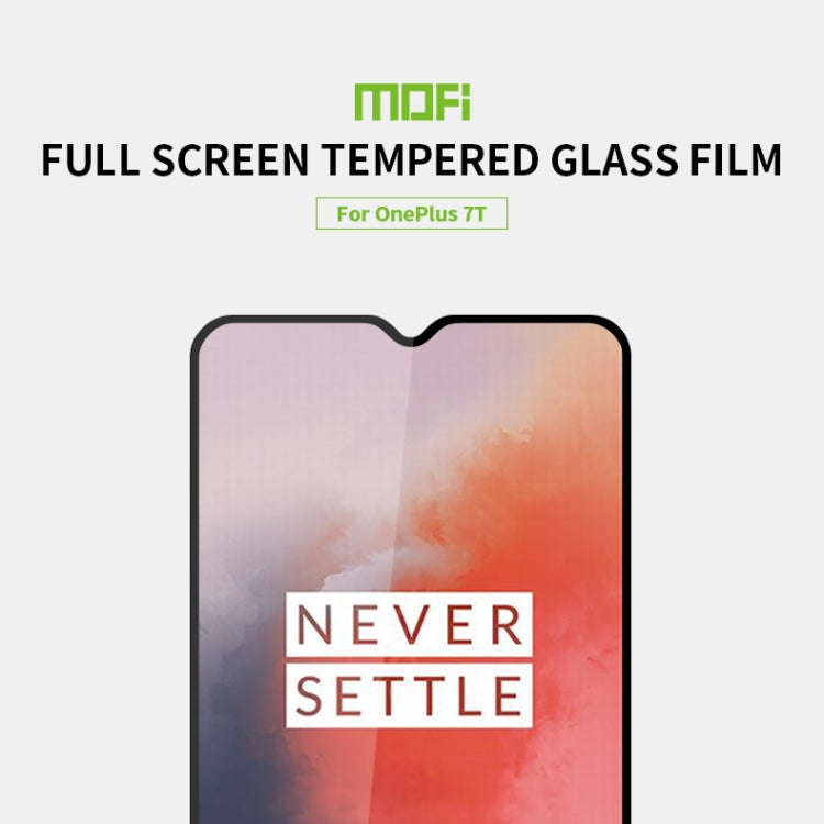 For Oneplus 7T MOFI 9H 2.5D Full Screen Tempered Glass Film(Black) - OnePlus Tempered Glass by MOFI | Online Shopping UK | buy2fix