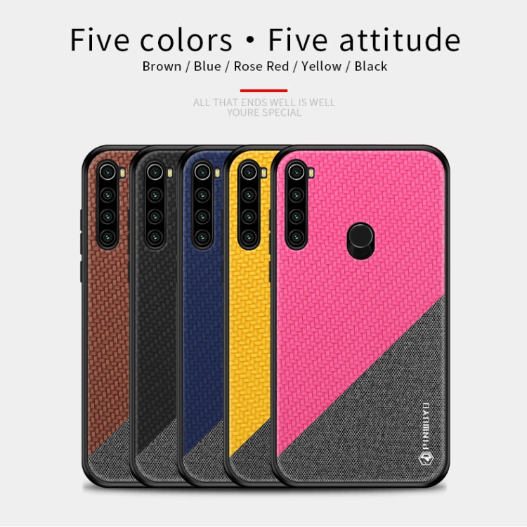 For Xiaomi RedMi Note8T PINWUYO Rong Series  Shockproof PC + TPU+ Chemical Fiber Cloth Protective Cover(Black) - Xiaomi Cases by PINWUYO | Online Shopping UK | buy2fix