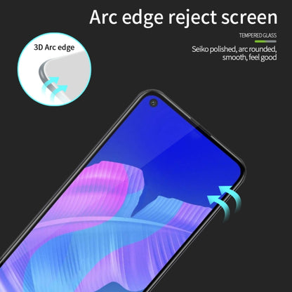 For Huawei P40 Lite E MOFI 9H 3D Explosion-proof Curved Screen Tempered Glass Film(Black) - Huawei Tempered Glass by MOFI | Online Shopping UK | buy2fix