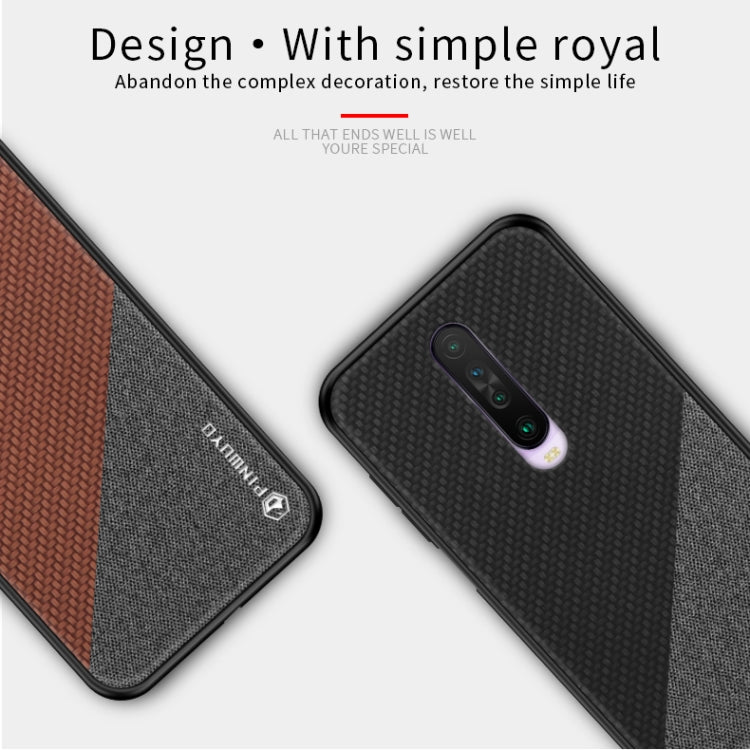 For Xiaomi  RedMi K30 PINWUYO Rong Series  Shockproof PC + TPU+ Chemical Fiber Cloth Protective Cover(Black) - Xiaomi Cases by PINWUYO | Online Shopping UK | buy2fix