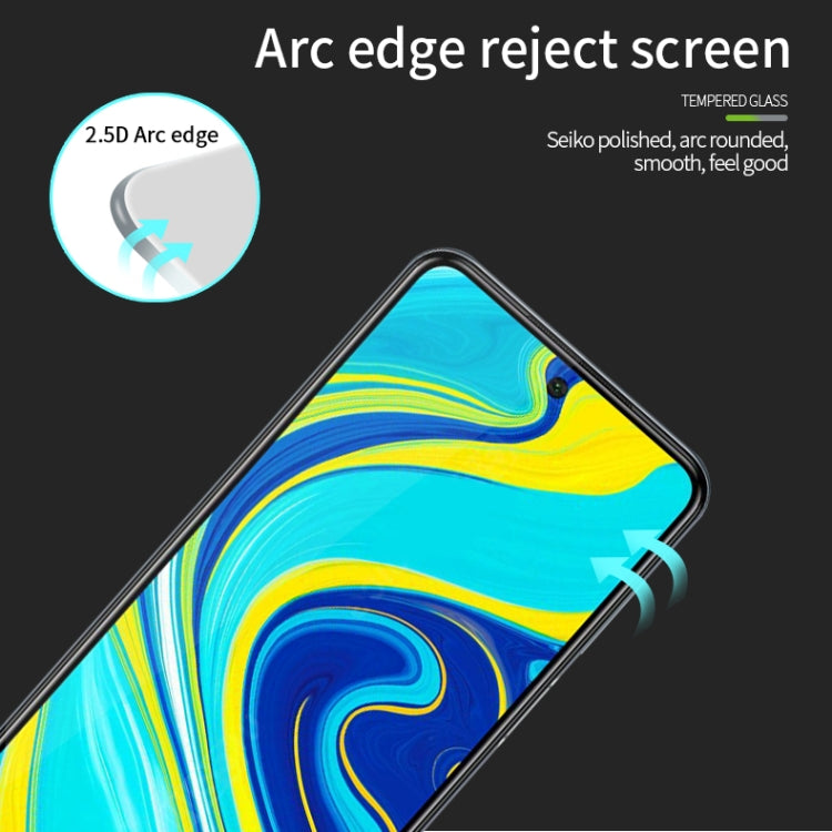 For Xiaomi Redmi Note9 PINWUYO 9H 2.5D Full Screen Tempered Glass Film(Black) -  by PINWUYO | Online Shopping UK | buy2fix