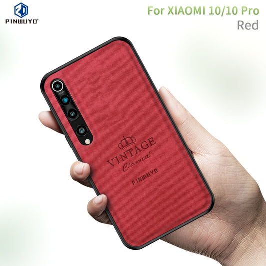 For Xiaomi 10 / 10 Pro PINWUYO Zun Series PC + TPU + Skin Waterproof And Anti-fall All-inclusive Protective Shell(Red) - Xiaomi Cases by PINWUYO | Online Shopping UK | buy2fix