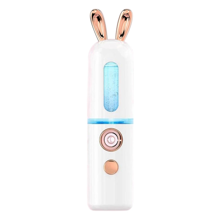 Facial Steamer Nano Spray Water Replenishing Instrument Portable Cold Spray Machine Charging Beauty Instrument Automatic Alcohol Sprayer, Style:Cute Rabbit(White) - Beauty Instrument by buy2fix | Online Shopping UK | buy2fix