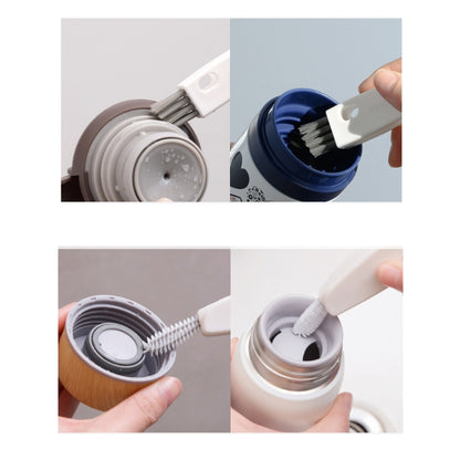 Multifunctional Cup Lid Cleaning Brush Slit Feeding Bottle Tube Brush Kitchen Tableware Crevice Brush(White) - Sponges, Cloths & Brushes by buy2fix | Online Shopping UK | buy2fix