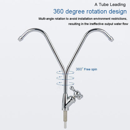 1/4 Quick Connect Faucet Small Three Prong Quick Connect Kitchen Water Purifier Faucet(2 Point Quick) - Faucets & Accessories by buy2fix | Online Shopping UK | buy2fix