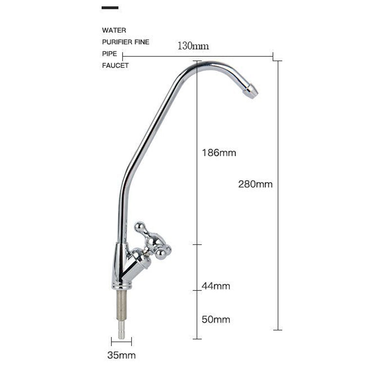 1/4 Quick Connect Faucet Small Three Prong Quick Connect Kitchen Water Purifier Faucet(2 Point Quick) - Faucets & Accessories by buy2fix | Online Shopping UK | buy2fix