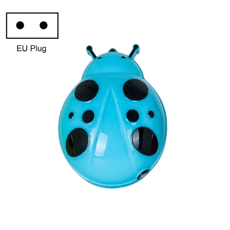 A62 Beetle Shape LED Night Light Plug-in Intelligent Light Control Sensor Light, Plug:EU Plug(Blue) - Sensor LED Lights by buy2fix | Online Shopping UK | buy2fix