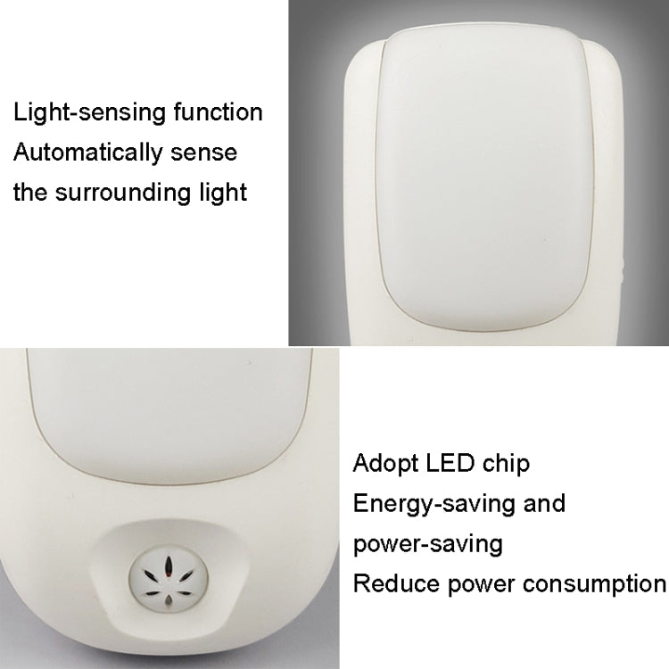 A72 Intelligent LED Sensor Night Light, Plug:UK Plug(Yellow) - Sensor LED Lights by buy2fix | Online Shopping UK | buy2fix