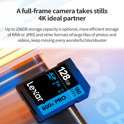 Lexar SD-800X Pro High Speed SD Card SLR Camera Memory Card, Capacity: 128GB - SD Card by Lexar | Online Shopping UK | buy2fix