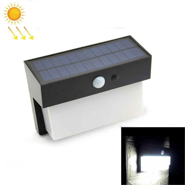 2.5W 50 LEDs Solar Landscape Light Outdoor Courtyard Light Control + Radar Sensing Wall Lamp(Black) - Solar Lights by buy2fix | Online Shopping UK | buy2fix