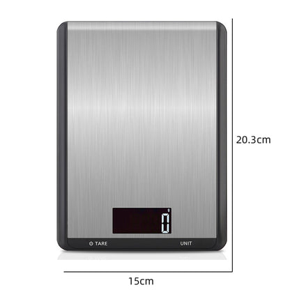 5kg/1g Stainless Steel Kitchen Scale Household Food Electronic Scale(White) - Kitchen Scales by buy2fix | Online Shopping UK | buy2fix