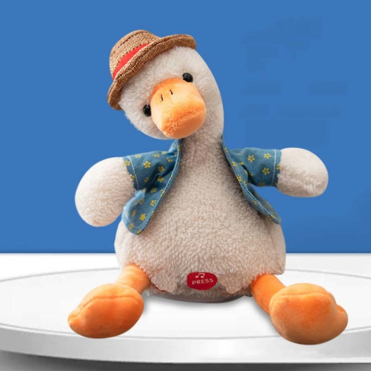 Repeat Duck Tricky Duck Learn Talking Singing Plush Duck Toy, Style:Battery Powered - Electronic Pets by buy2fix | Online Shopping UK | buy2fix