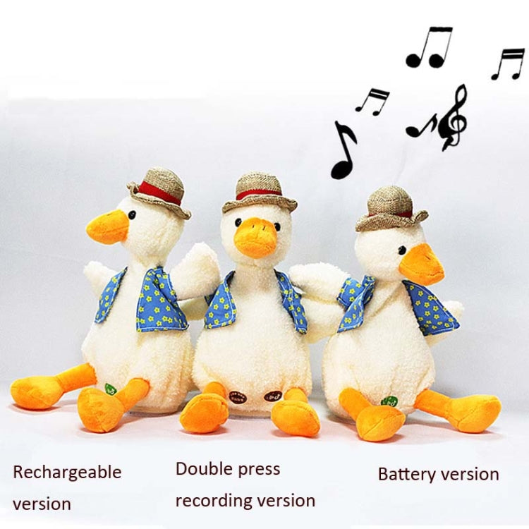 Repeat Duck Tricky Duck Learn Talking Singing Plush Duck Toy, Style:Remote Control+Recording - Electronic Pets by buy2fix | Online Shopping UK | buy2fix