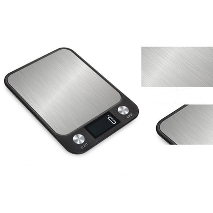 Small Kitchen Food Scale Stainless Steel Electronic Kitchen Scale 5kg/1g (Battery English Version Black) - Kitchen Scales by buy2fix | Online Shopping UK | buy2fix