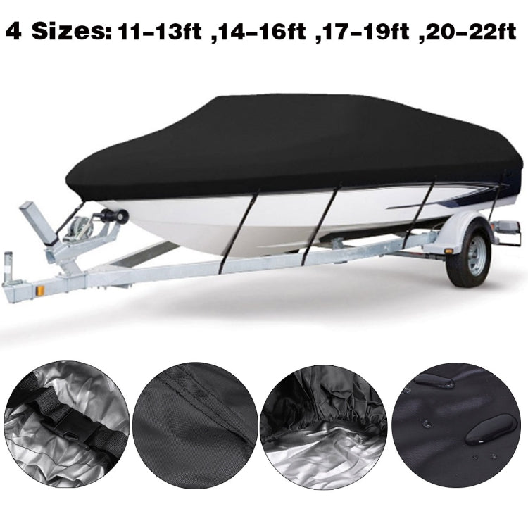 210D Waterproof Boat Cover Speedboat Towed Fishing V-Shaped Boat Cover Rain And Sun Protection Cover, Specification:  17-19FT 600x310cm - Marine Accessories & Parts by buy2fix | Online Shopping UK | buy2fix
