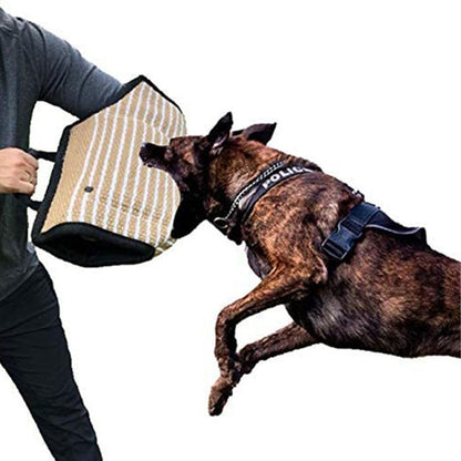 Dog Training Black-Edged Rough-Grained Jute Fluttering Sleeves Protector - Training Aids by buy2fix | Online Shopping UK | buy2fix