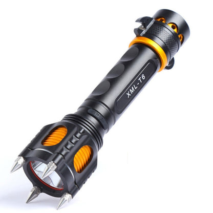 Outdoor LED T6 Strong Light Rechargeable Flashlight Car Safety Hammer Multi-Function Aelf-Defense Flashlight(Single Flashlight) - LED Flashlight by buy2fix | Online Shopping UK | buy2fix