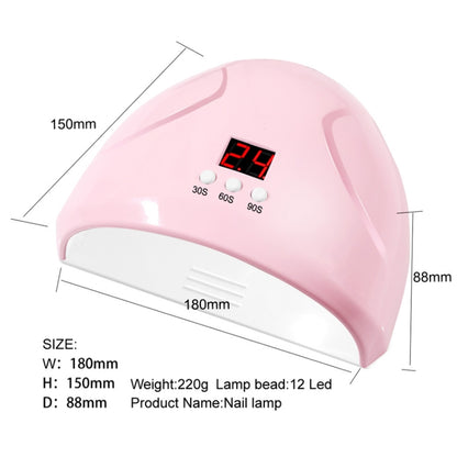 Smart Sensor Nail Phototherapy Lamp Manicure Tool Baking Lamp(Pink) - Nail Dryers by buy2fix | Online Shopping UK | buy2fix