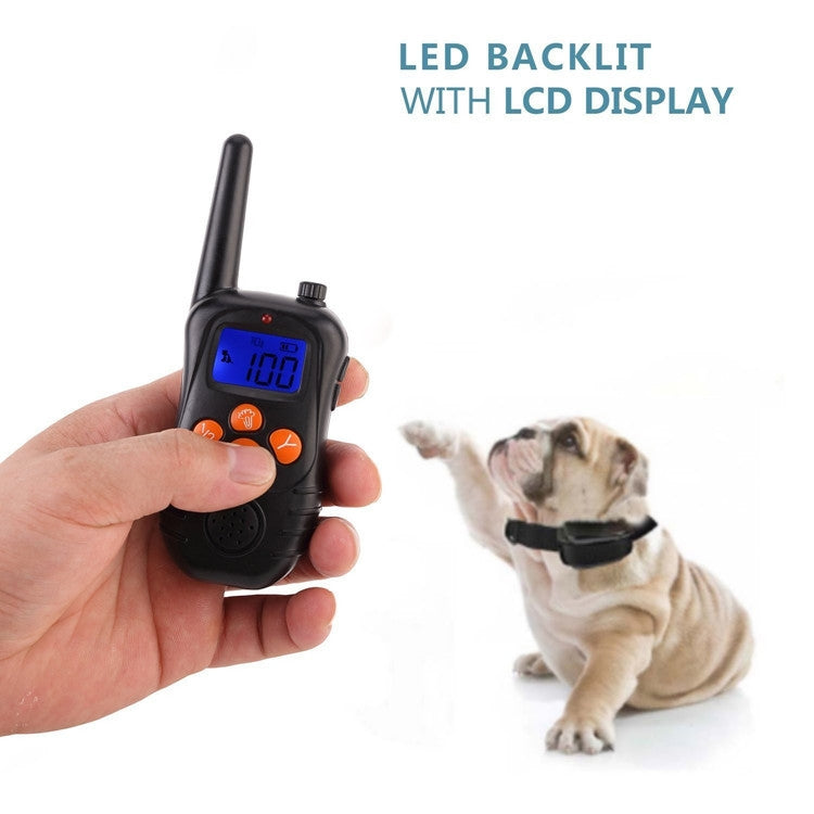 998DC Bark Stopper Remote Control Electric Shock Collar Dog Training Device, UK Plug - Training Aids by buy2fix | Online Shopping UK | buy2fix