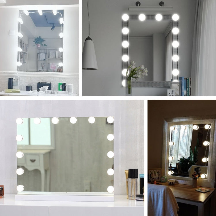 LED Makeup Mirror Light Beauty Fill Light Hand Sweep Sensor Mirror Front Light, Power source: 10 Bulbs(Natural White) - Sensor LED Lights by buy2fix | Online Shopping UK | buy2fix
