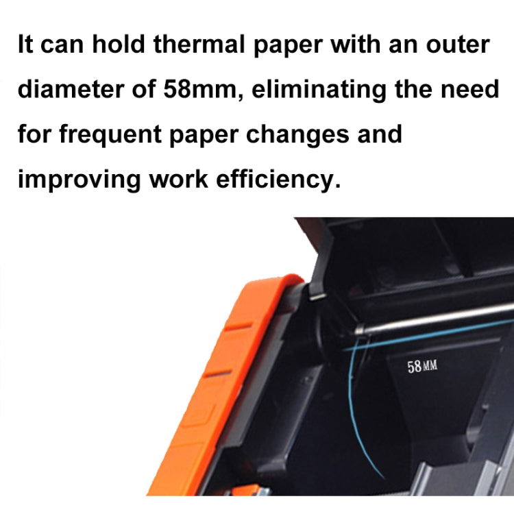 Xprinter XP-T58L 58mm Supermarket Cashier Receipt Thermal Printer, Spec: Parallel Port(EU Plug) - Printer by Xprinter | Online Shopping UK | buy2fix