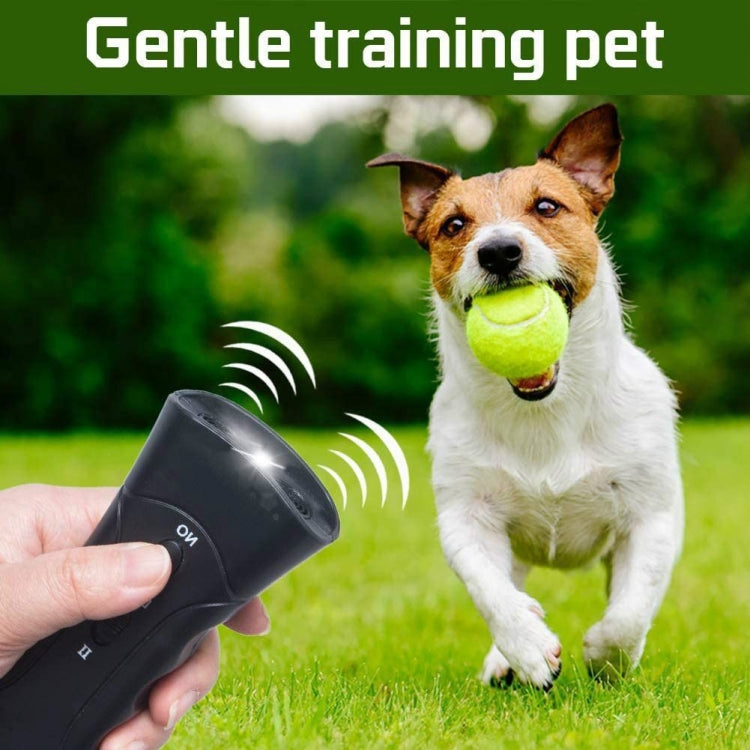LED Flashlight Ultrasonic Dog Repeller Portable Dog Trainer, Colour: Single-headed Yellow(Colorful Package) - Training Aids by buy2fix | Online Shopping UK | buy2fix