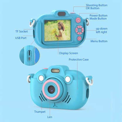 DC502 2.4-Inch 16X Zoom 2.7K Video Recording Children Digital Camera, Color: Yellow + 32G(AU Plug) - Children Cameras by buy2fix | Online Shopping UK | buy2fix