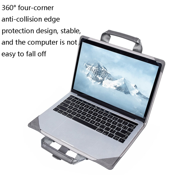 Book Style Laptop Protective Case Handbag For Macbook 16 inch(Gray + Power Bag) - Protective Bags by buy2fix | Online Shopping UK | buy2fix