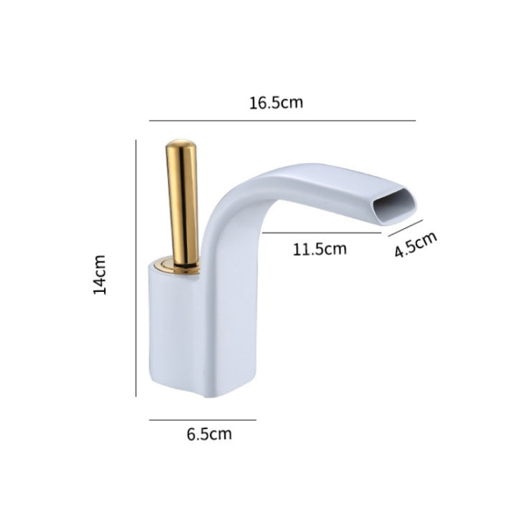 Bathroom All Copper Basin Hot And Cold Water Faucet, Specification: White Silver - Faucets & Accessories by buy2fix | Online Shopping UK | buy2fix