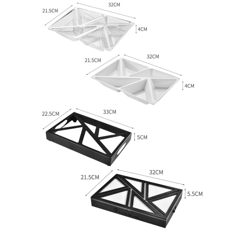 6 In 1 Multifunctional Compartmental Luminous Fruit Tray, Style: Luminous Base - Cutlery Sets by buy2fix | Online Shopping UK | buy2fix