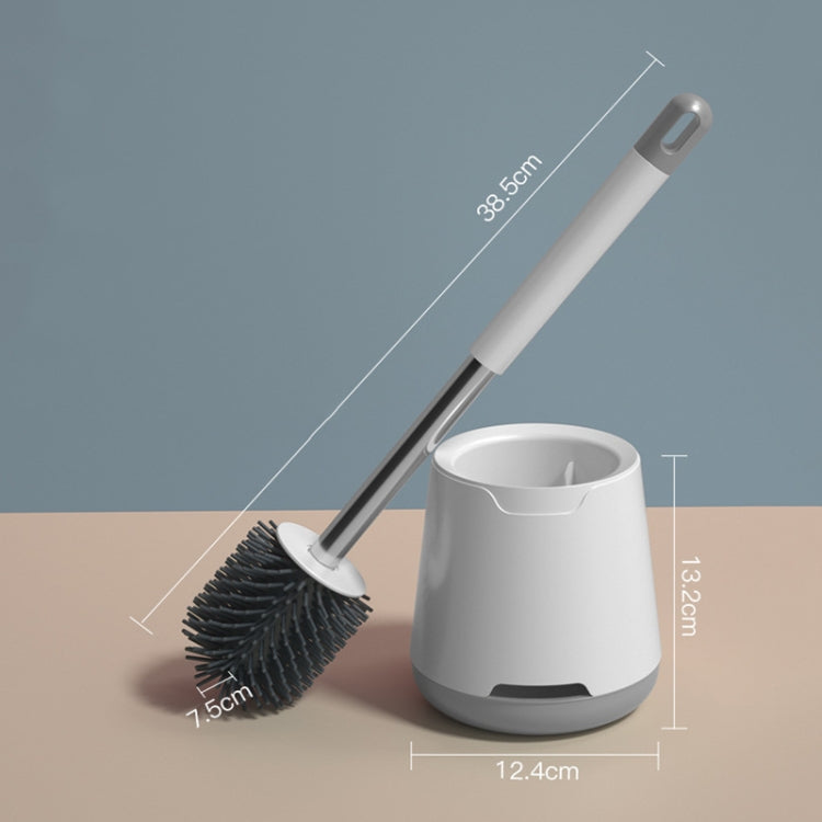 TPR Soft Glue Long-handle Toilet Brush with Base, Spec: Wall-mounted Type - Toilet Accessories by buy2fix | Online Shopping UK | buy2fix