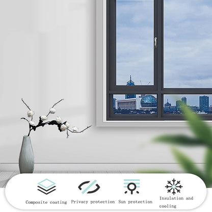 Sunscreen Shading Film One-way Perspective Anti-peeping Glass Sticker, Specification: 50x100cm(Green Silver Single Permeable) - Door & Window Films by buy2fix | Online Shopping UK | buy2fix