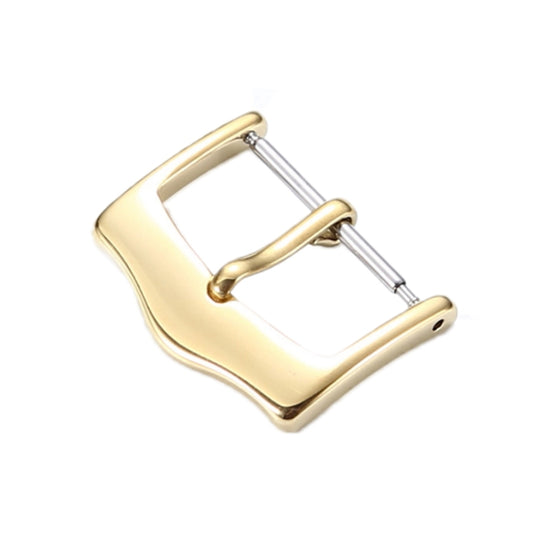5pcs IP Plated Stainless Steel Pin Buckle Watch Accessories, Color: Gold 20mm - Watch Accessories & Parts by buy2fix | Online Shopping UK | buy2fix