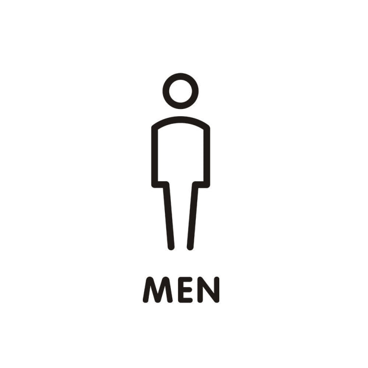 19 x 14cm Personalized Restroom Sign WC Sign Toilet Sign,Style: Black Single Man - Ornaments by buy2fix | Online Shopping UK | buy2fix