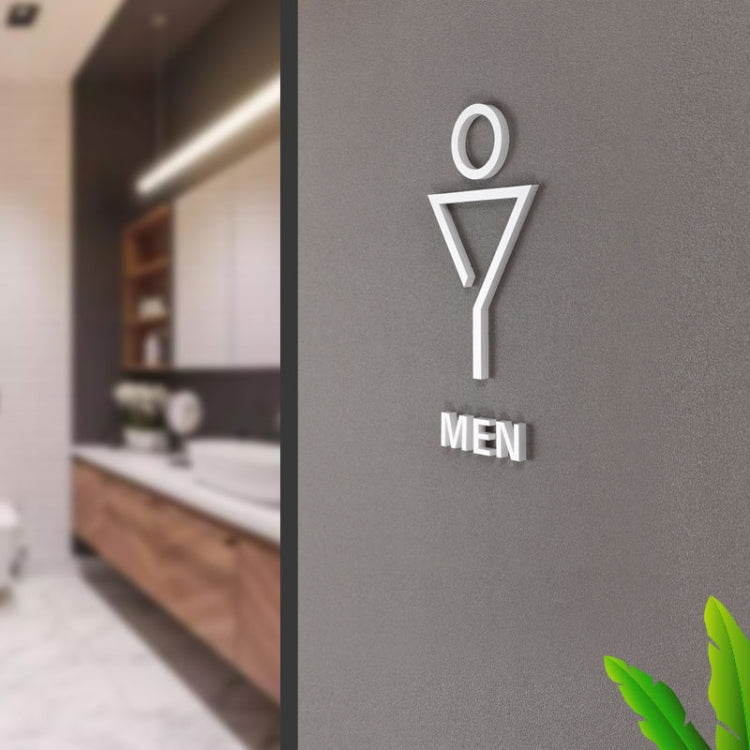 19 x 14cm Personalized Restroom Sign WC Sign Toilet Sign,Style: Black Separate - Ornaments by buy2fix | Online Shopping UK | buy2fix