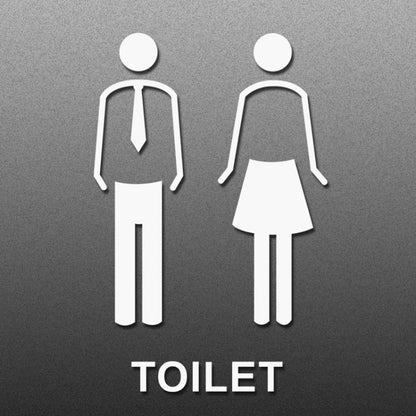 19 x 14cm Personalized Restroom Sign WC Sign Toilet Sign,Style: Tie-Porcelain White  Public - Ornaments by buy2fix | Online Shopping UK | buy2fix