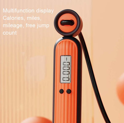 Fitness Sport Intelligent Electronic Counting Skipping Rope, Style: Small Ball Dual Use (Orange) - Sporting goods by buy2fix | Online Shopping UK | buy2fix