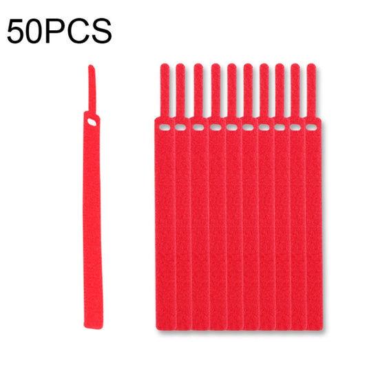 50 PCS Needle Shape Self-adhesive Data Cable Organizer Colorful Bundles 12 x 115mm(Red) - Cable Organizer by buy2fix | Online Shopping UK | buy2fix