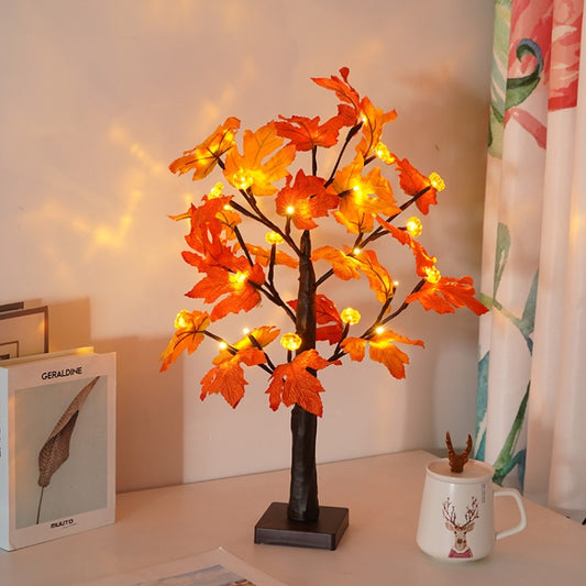 SJ-SD007 Christmas Halloween LED Maple Pumpkin Decoration Light, Style: Detachable Base+Timing - Christmas Decoration Lamps by buy2fix | Online Shopping UK | buy2fix