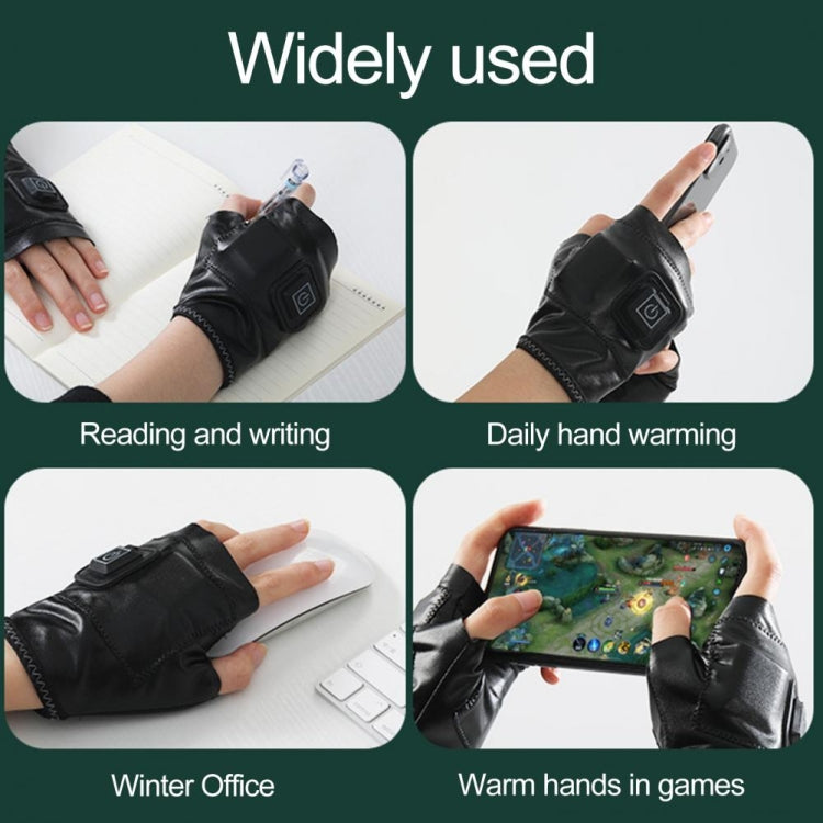 1 Pair Adjustable Temperature Rechargeable Intelligent Electric Heating Gloves Half Finger Gloves, Size: M(Pink) - Safety Gloves by buy2fix | Online Shopping UK | buy2fix