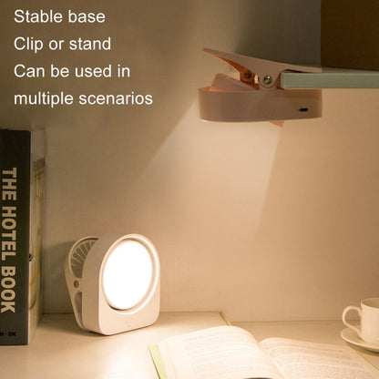 Eye-care Study Desk Lamp Dormitory Bedside Reading Rechargeable Clip-On Night Lamp(White) - Desk Lamps by buy2fix | Online Shopping UK | buy2fix