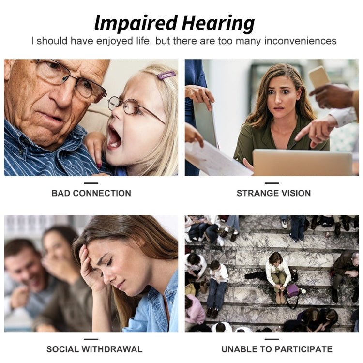 AN127 Invisible In-Ear Hearing Aid Sound Amplifier For The Elderly And Hearing Impaired(Black Right Ear) - Hearing Aids by buy2fix | Online Shopping UK | buy2fix