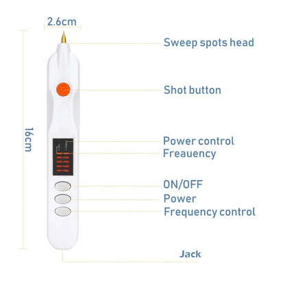 Spot Mole Pen Spot Removal Instrument Home Beauty Instrument, Spec: UK Plug-in Model(Golden) - Beauty Instrument by buy2fix | Online Shopping UK | buy2fix