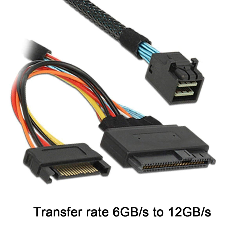 Mini SAS 36P HD8643 To MINI SAS 8639+ 15P Power Hard Drive Data Cable 0.75m - Others by buy2fix | Online Shopping UK | buy2fix