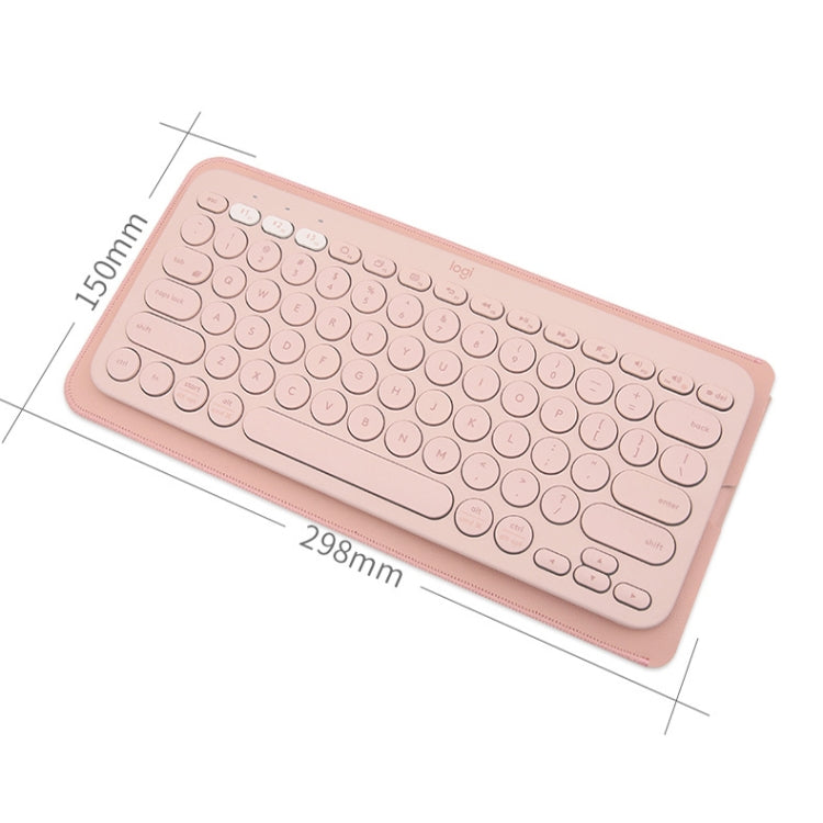 For Logitech K380 Leather Keyboard Thin and Lightweight Portable Liner Bag Waterproof Protective Cover(Pink) - Other by buy2fix | Online Shopping UK | buy2fix