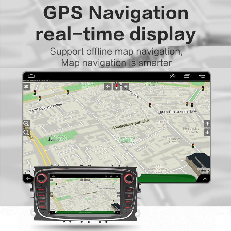 For Ford Focus 7 Inch HD Android Navigation Bluetooth RDS Radio, Size: 2+32G(Black) - Car MP3 & MP4 & MP5 by buy2fix | Online Shopping UK | buy2fix