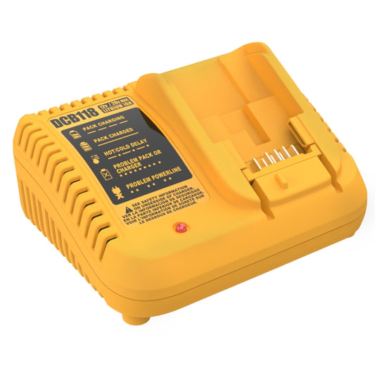 DCB118 For Dewalt 12V-20V Electric Tool Battery Charger, Plug: US (Yellow) - Electric Saws & Accessories by buy2fix | Online Shopping UK | buy2fix